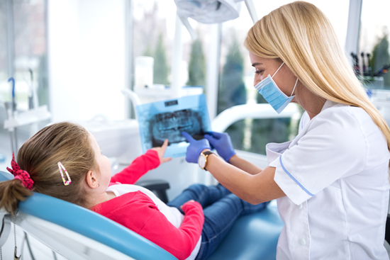 child in dentist's chair