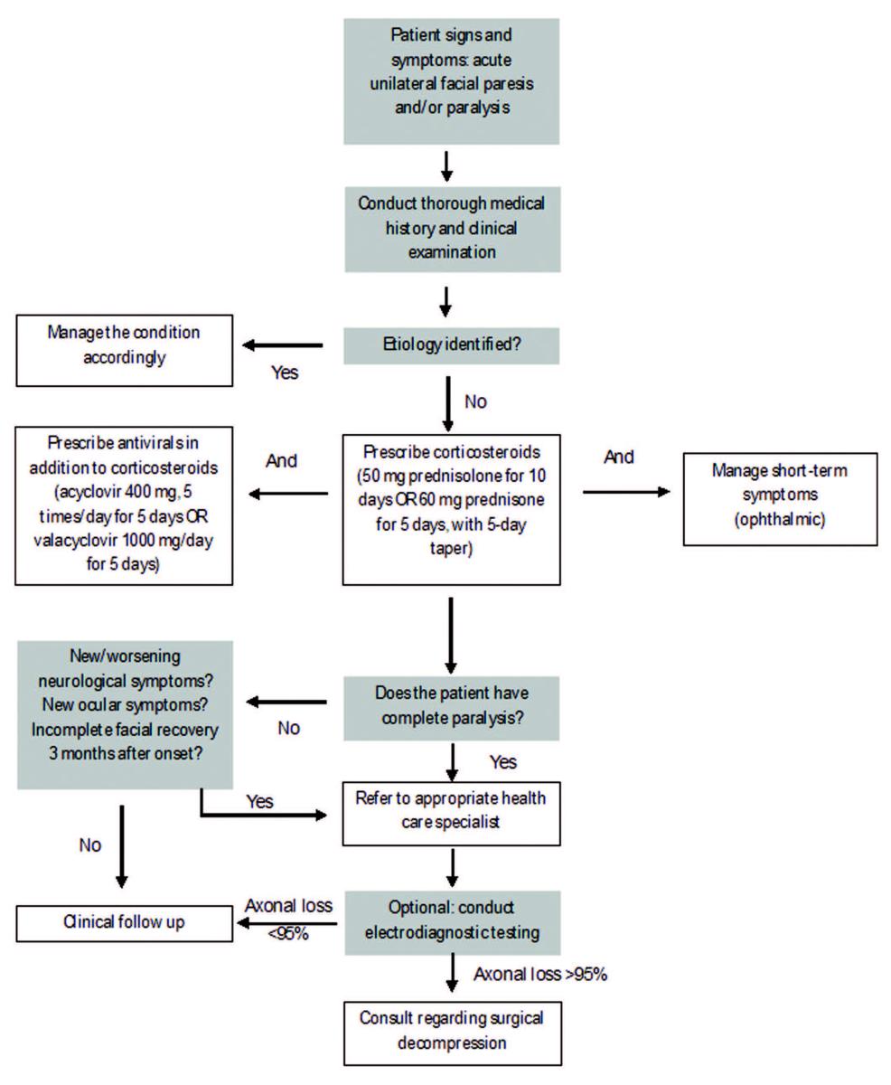 figure 5 - Algorithm for management of Bell’s palsy